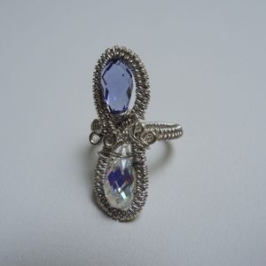 Sterling silver wire wrapped ring